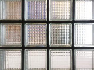 ornamental glass bricks wall .Pattern background 