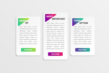 Colorful modern white card template with colorful design