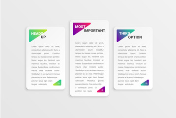 Colorful modern white card template with colorful design