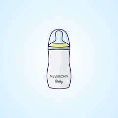 nursing bottle in simple graphic