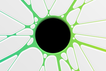 Abstract hole template with colorful pattern