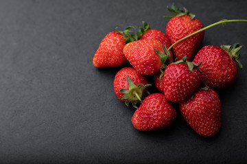 Strawberry on a dark background