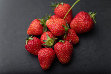 Strawberry on a dark background