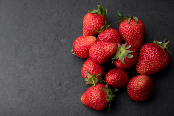 Strawberry on a dark background