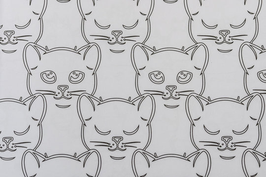 Arri&egrave;re plan noir et blanc chats rigolos