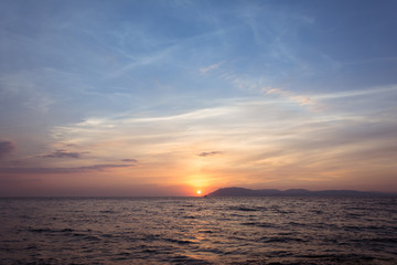 sunset over the sea