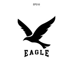 Fototapeta na wymiar abstract eagle bird fly catch logo