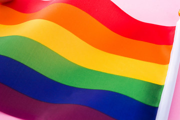 LGTB or rainbow flag. Gay pride flag.
