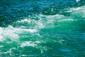 Blue and turquoise waves in Lake Balaton