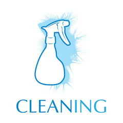 vector logo of cleaning and sweep service