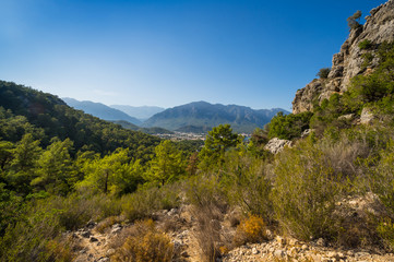 View of mountains in Kemer, Turkey