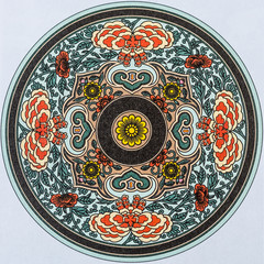Arrière plan motif mandala coloré