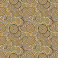 Seamless geometric concentric circle pattern background - vector design