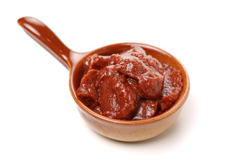 lobster paste on white background