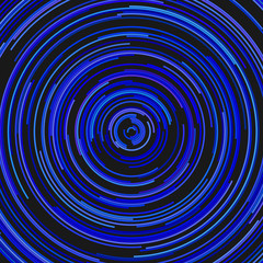 Blue abstract circular background from concentric circles