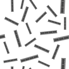 Vector icon ruler. Metric system. School measuring lance. Measuring tape seamless pattern on a white background.