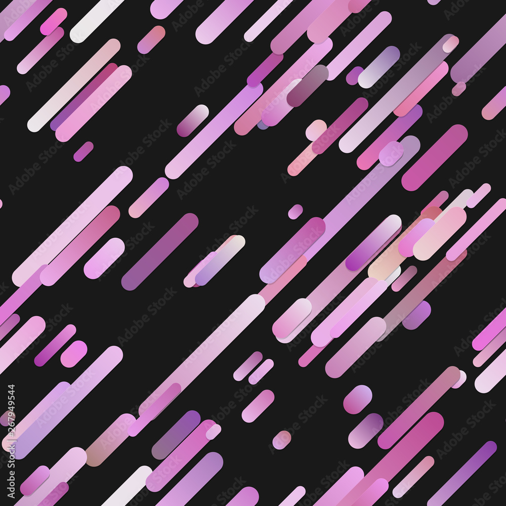 Poster pink abstract seamless gradient diagonal rounded stripe pattern background - trendy vector graphic d