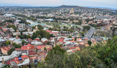 Fototapeta na wymiar Cityscape of Tbilisi, Georgia