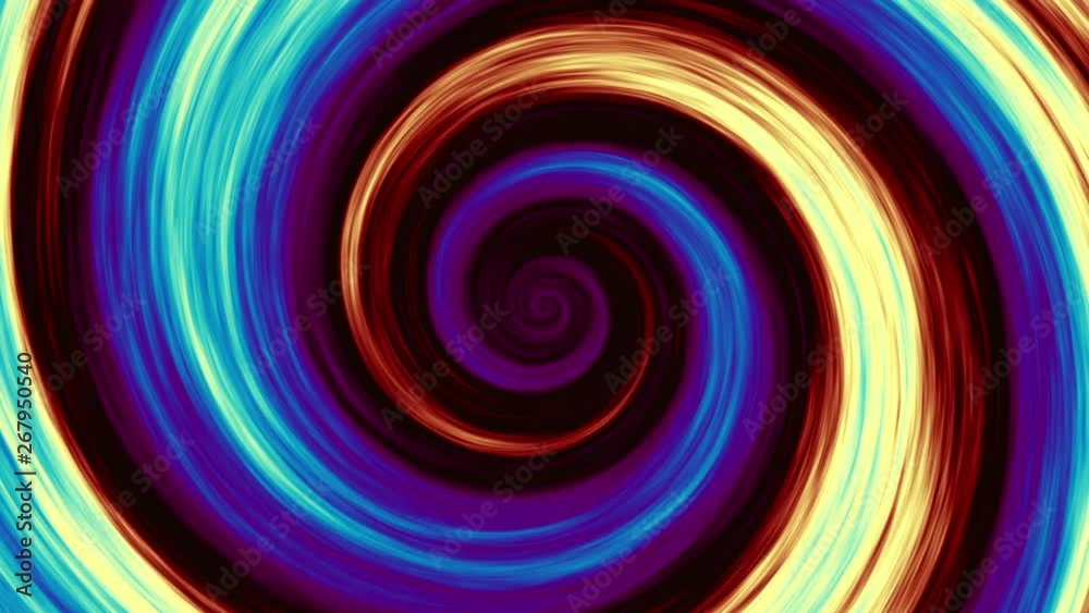 Poster Endless spinning futuristic Spiral. Seamless looping footage. Abstract helix.