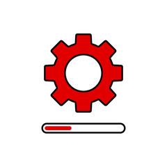 red update vector icon, illustration