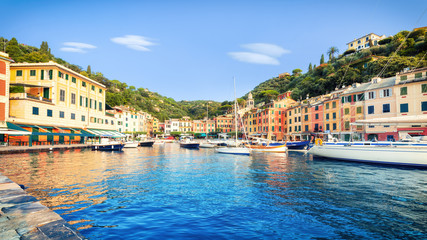 Obraz na płótnie Canvas panorama of Bay of Silence, Sestri Levante, Liguria, Italy