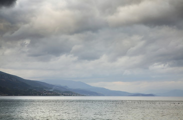 Ohrid lake in Pogradec. Albania
