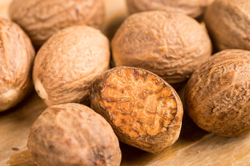 Closeup of nutmeg