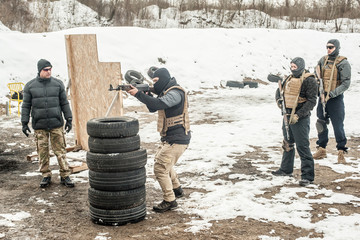 Instructor had firearm tactical shooting training with group of students