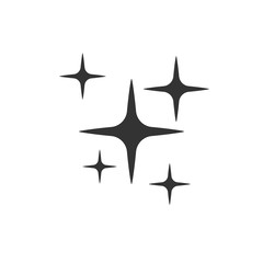 Sparkle, star icon. Vector illustration, flat design.