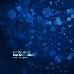 Abstract geometric 3d hexagonal shapes in perspective vector background.