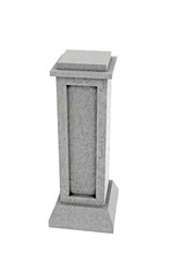 3d rendering of stone stele - isolated