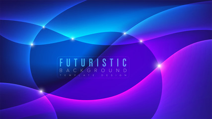 An abstract background template in futuristic style.  It is suitable for being as a template, landing page in science, business or technology related theme.