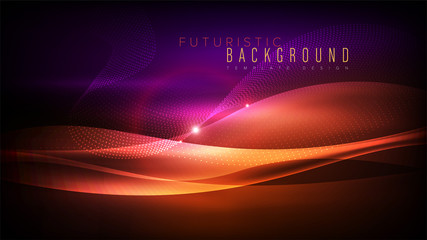 An abstract background template in futuristic style.  It is suitable for being as a template, landing page in science, business or technology related theme.