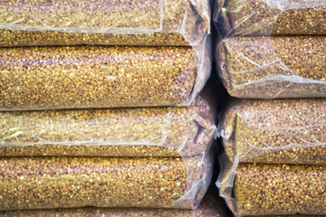sale of grain packing buckwheat. Agriculture wheat sales