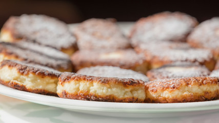 delicious sweet fried cheese cakes