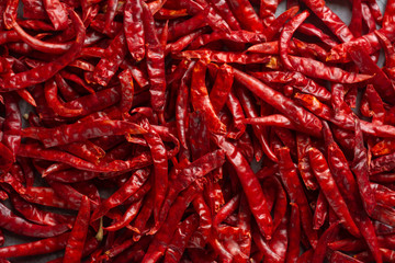 Fototapeta premium Dried Chilli Food Background.