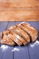 fresh bread with flour