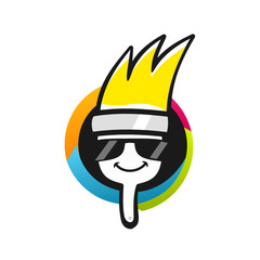 Paint brush character