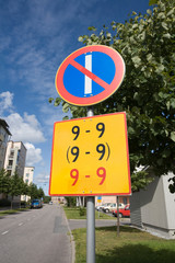 Odd days alternative parking traffic sign Finland