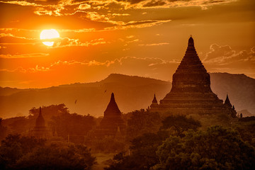 Sunset over Bagan