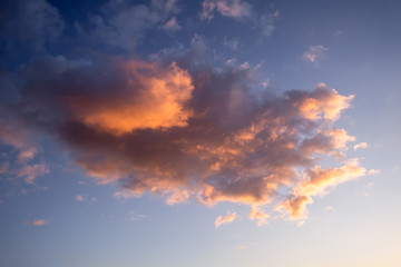 red sunset cloud background