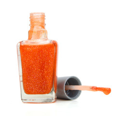 dripping nail polish isolated on white background