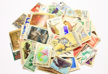 Obraz na płótnie Canvas old postage stamp