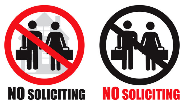 No soliciting symbol sign vector
