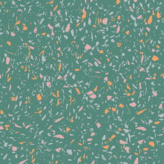 Terrazzo flooring vector seamless pattern. Classic italian texture in Venetian style.