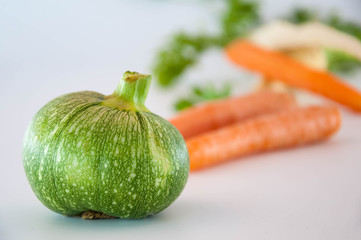 Carrots, parsley, zucchini