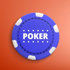 Fototapeta premium Casino poker chips background . Concept for flyer, banner, poster. Vector illustration.