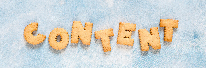 Crackers Arranged as a Word Content