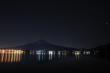 星空　富士