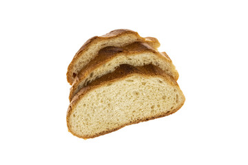 Sliced ​​sandwich bread isolated on white background